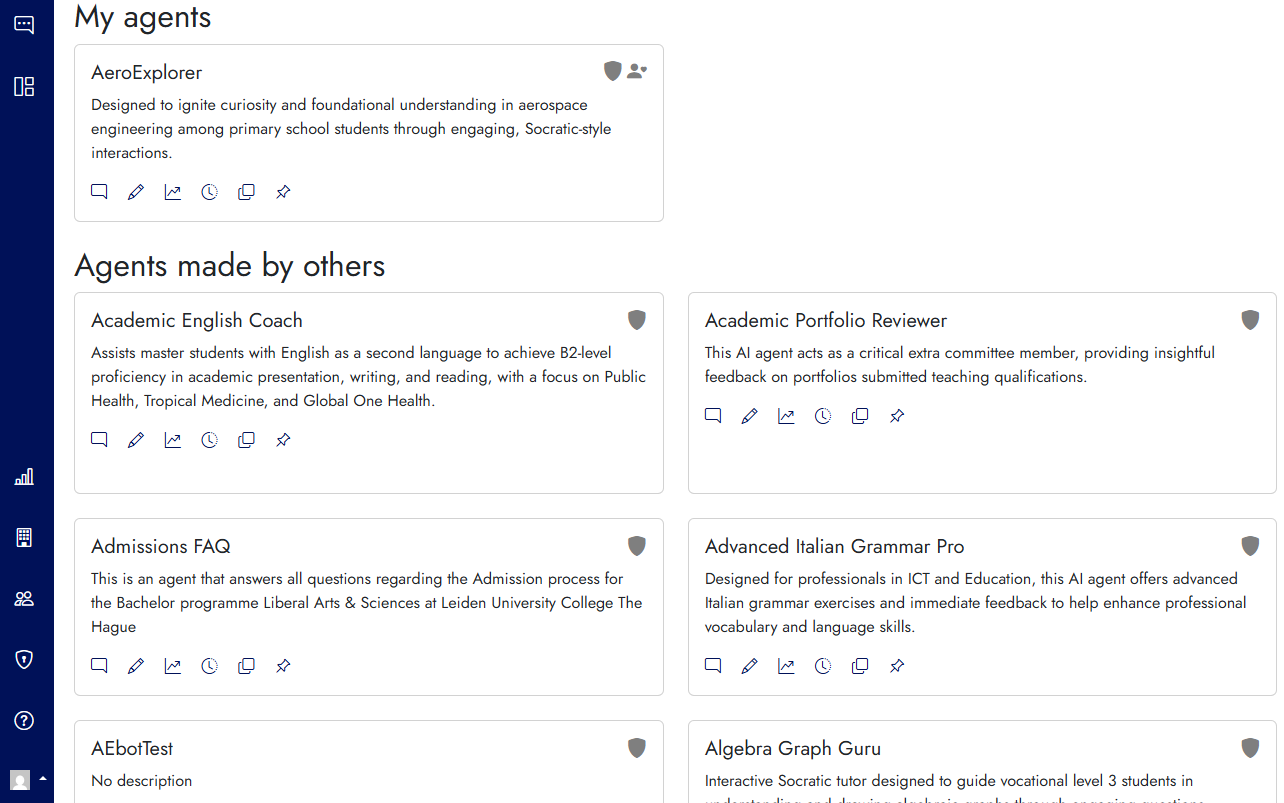AI Agent Platform Interface - Creating Custom Educational Agents